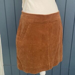 LOFT Tan Corduroy Mini Skirt